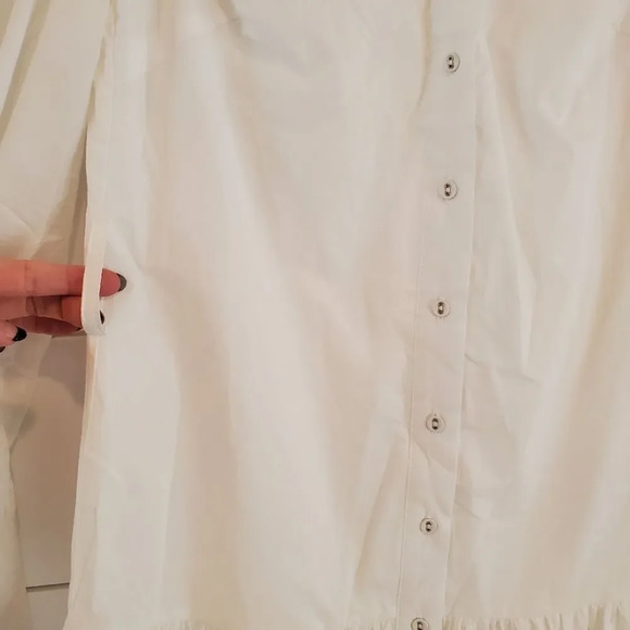 Walter Baker Collared Tara Puff Sleeve Shirt Dress White - Picture 8 of 11